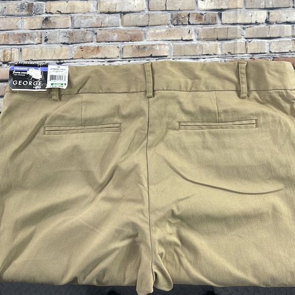 NWT Women’s George Khaki Rayon 2 Pocket Super Stretchy Classic Pants (14) GH18 - Picture 6 of 9